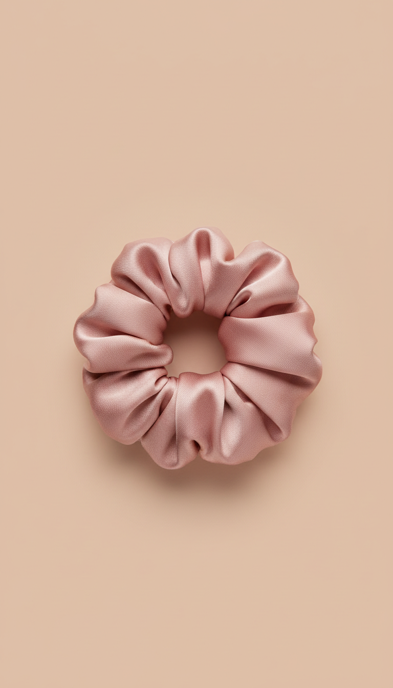 Scrunchie de seda Rose Pop