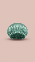 Gorro de seda verde menta